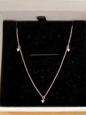 Mejuri multi station diamond necklace- 3 diamonds